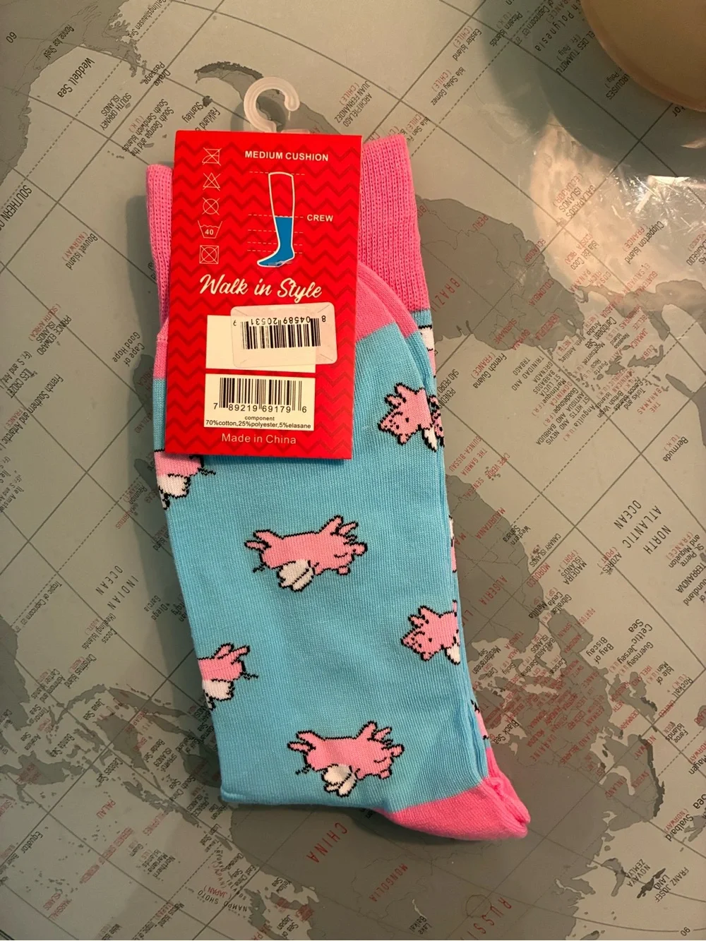 Sillies Flying Pig Novelty Socks One Size Fits Most NWT